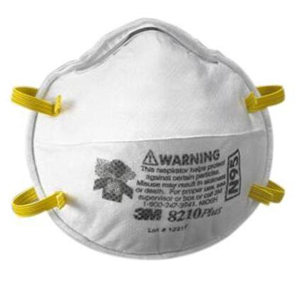 3M™ Cupped Particulate Respirator 8210, P2, 20/Box, 8 Boxes/Case