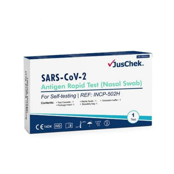 JusChek SARS-CoV-2 Antigen Rapid Test (Nasal Swab)