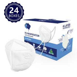Australian Made P2 Respirator with loop - 24 x pack of 25
